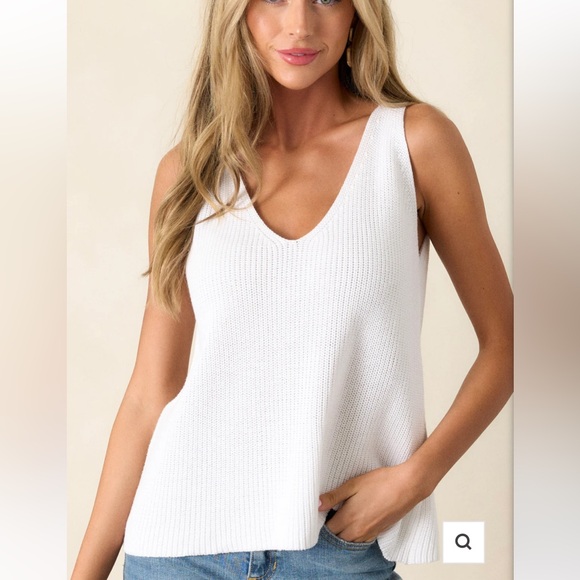 Newbury Kustom Cream Knit tank / sweater vest - Picture 2 of 9